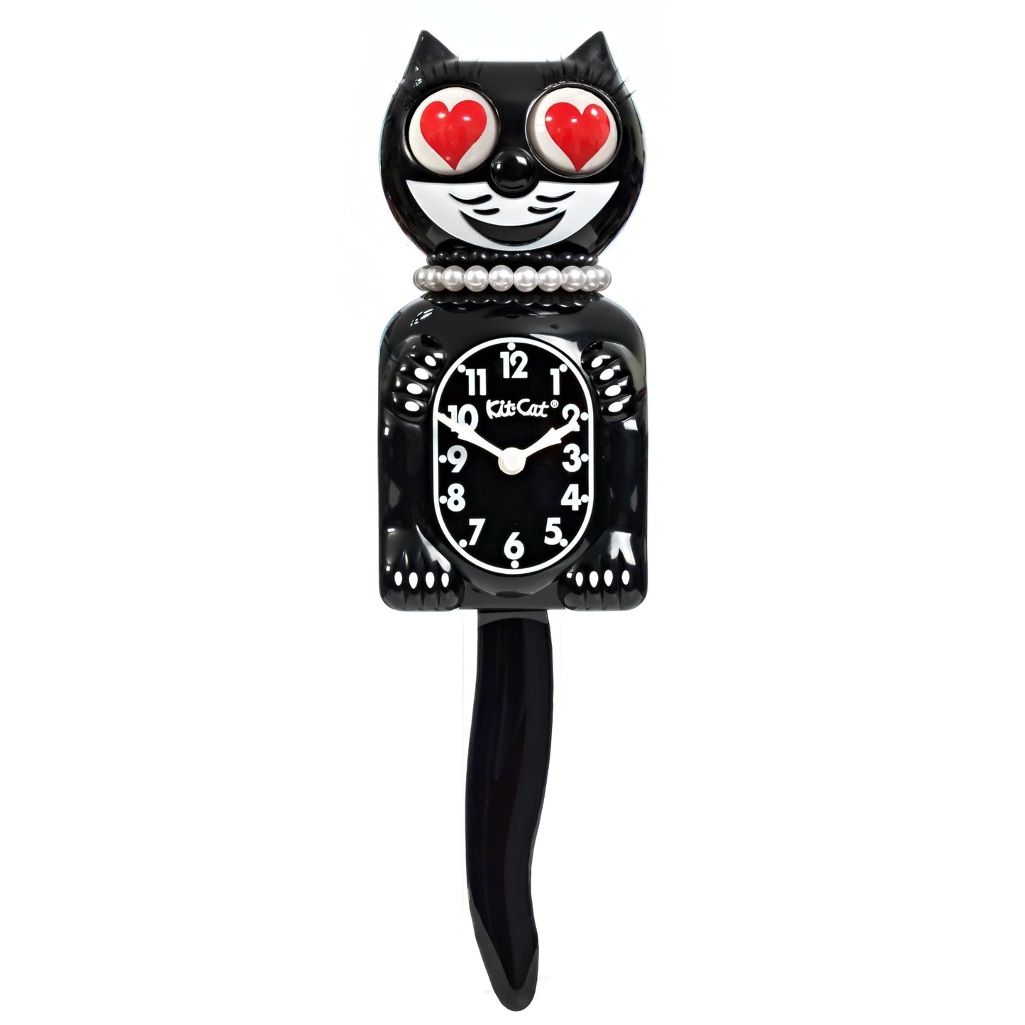 Kit-Cat Klock - Noir Yeux en Cœur
