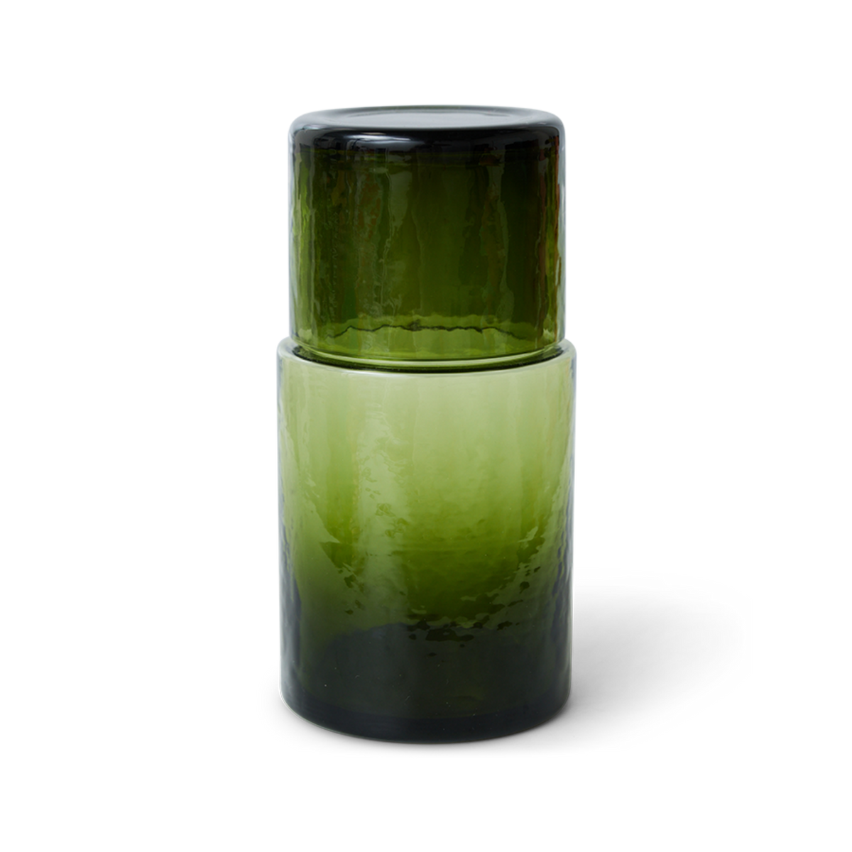Service de nuit, carafe et verre - vert olive